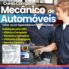 Mecânico de Automóveis (Video Aulas + Ebook)