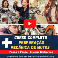 Curso Completo de Preparação de Motores  - Motos 4 TEMPOS (Video Aula + Apostilas em PDF)